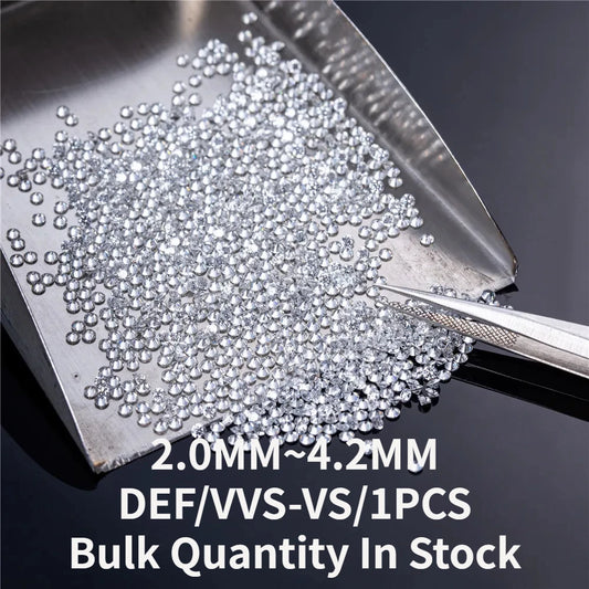 Messi Jewelry 2.0mm- 4.2mm 1PCS Melee Lab Grown Diamonds HPHT DEF VVS-VS Little Diamond Wholesale