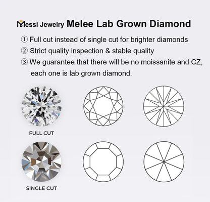 Messi Jewelry 2.0mm- 4.2mm 1PCS Melee Lab Grown Diamonds HPHT DEF VVS-VS Little Diamond Wholesale